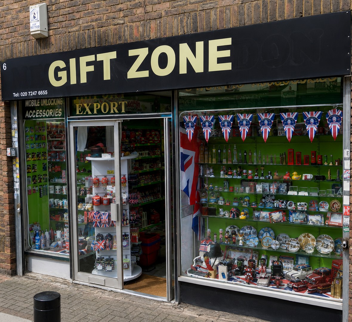 Gift Zone shopfront, 6 New Goulston St, London E1 7QD